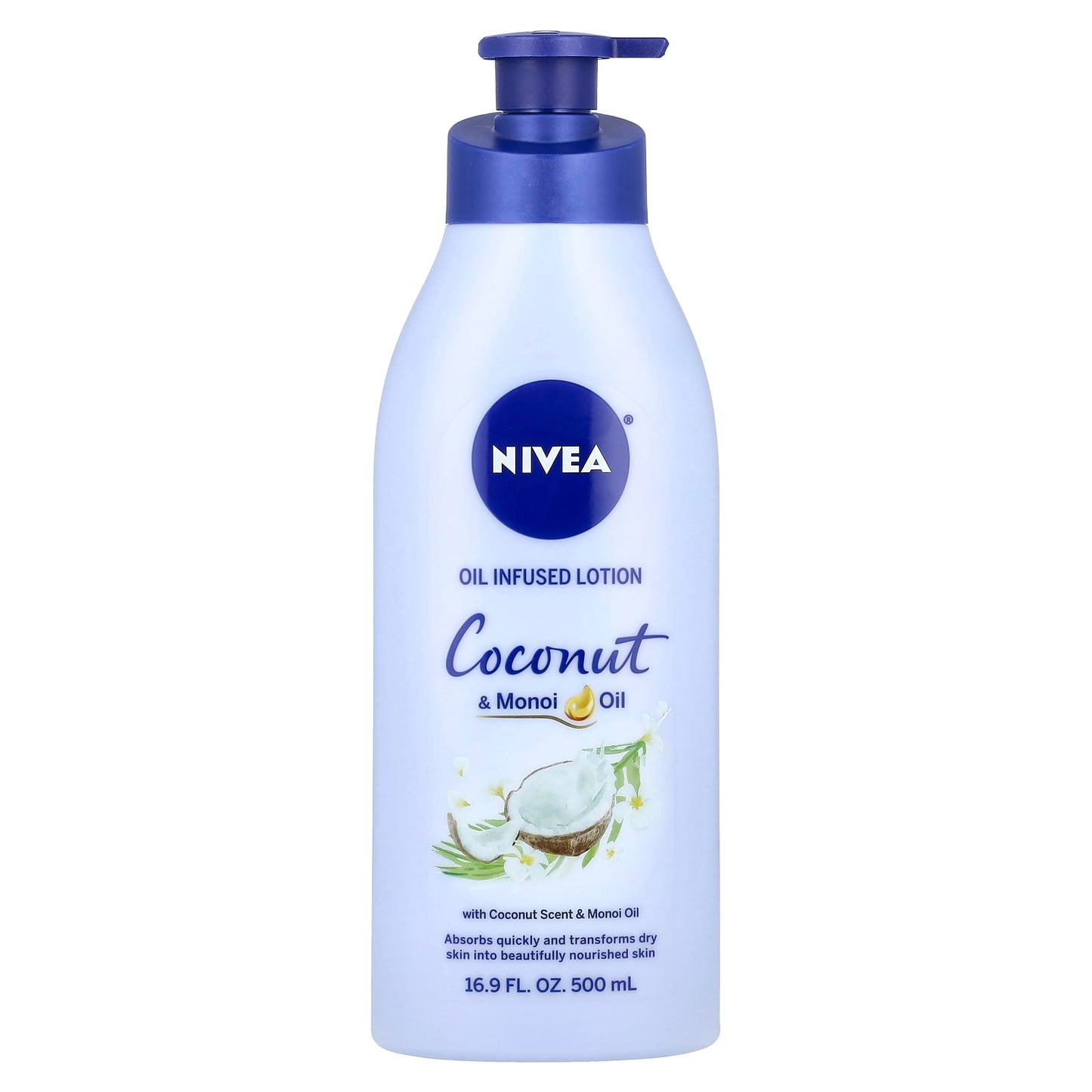 Nivea, Oil Infused Lotion, Coconut & Monoi Oil, 16.9 fl oz (500 ml) - Image 1