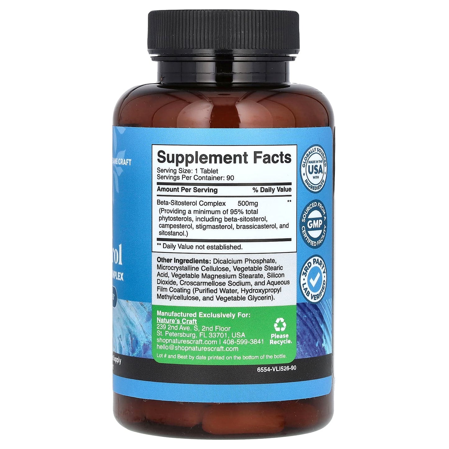 Nature's Craft, Beta Sitosterol, 90 Tablets - Image 2