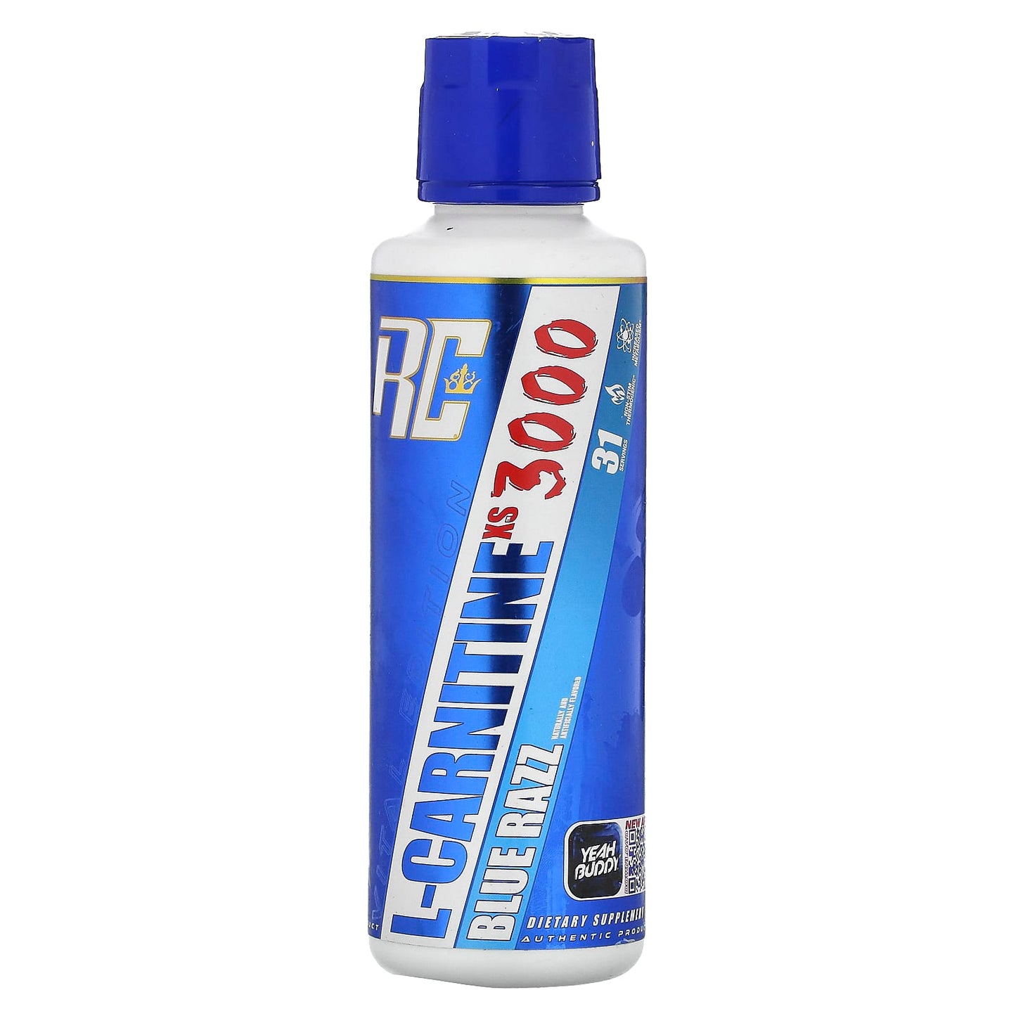 Ronnie Coleman, Vital Edition, L-Carnitine XS 3000, Blue Razz, 16 fl oz (473.28 ml) - Image 1