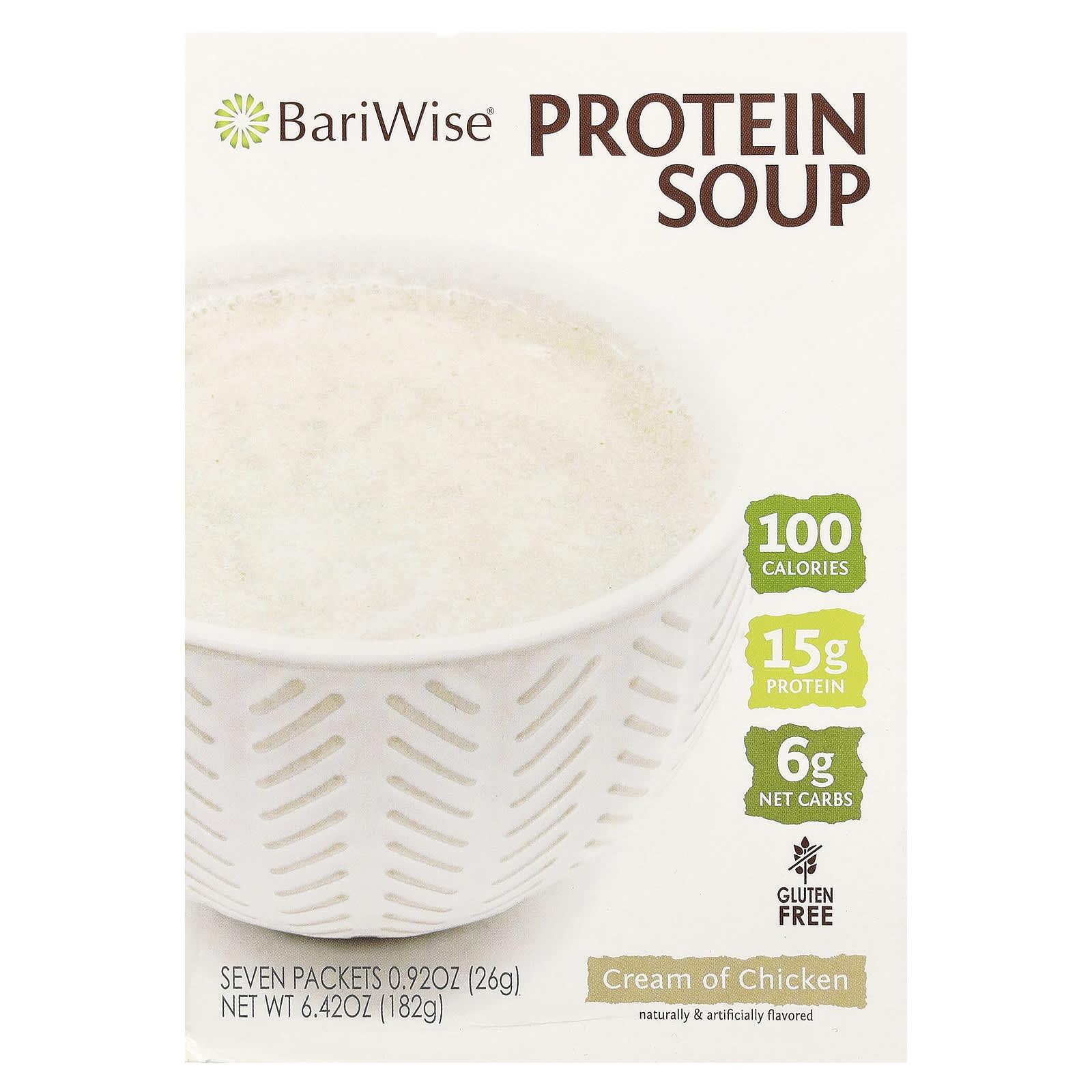 Low Calorie Cream of Chicken Protein Soup - 7 Packets - BariWise - Image 1