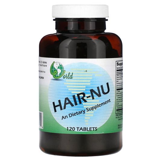 World Organic, HAIR-NU, 120 Tablets - Image 1