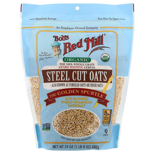 Organic Steel Cut Oats by Bob's Red Mill - Whole Grain, USDA Certified - Image 1