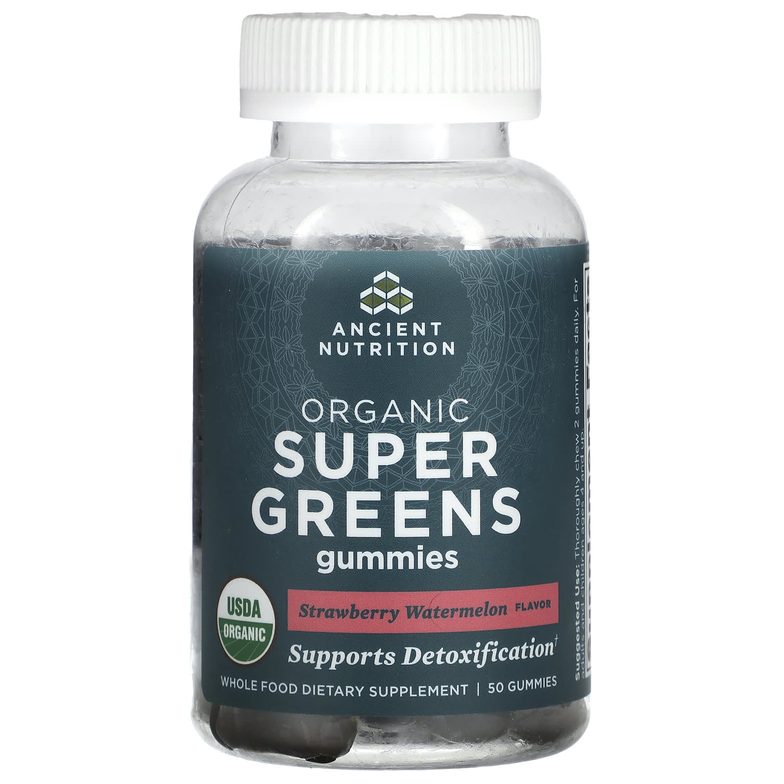 Organic Super Greens Gummies by Ancient Nutrition - USDA Certified - Image 1