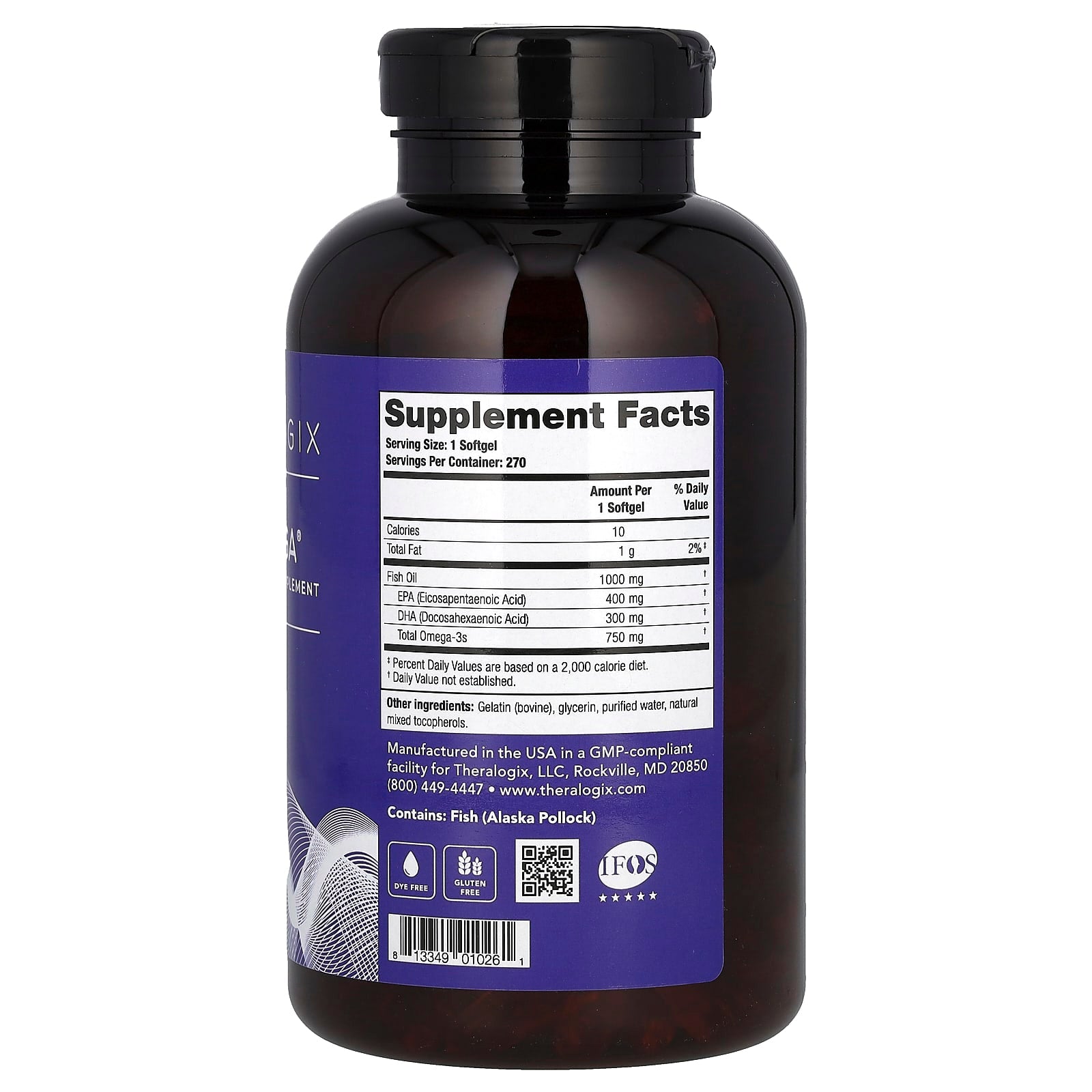 Theralogix, TherOmega, 270 Softgels - Image 2