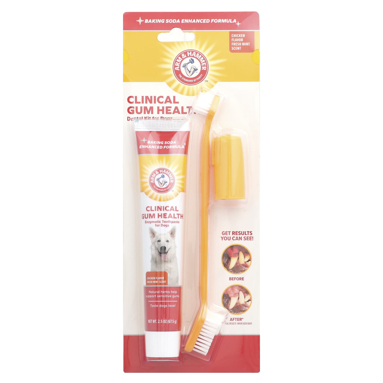 Arm & Hammer Clinical Gum Health Dental Kit for Dogs - 3 Piece Kit - Image 1
