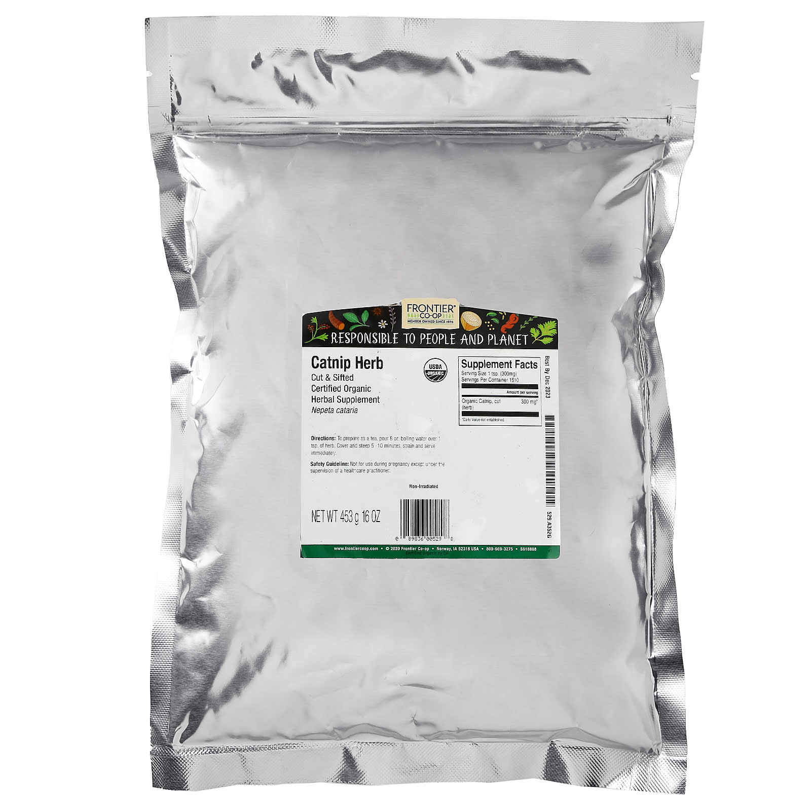 Frontier Co-op USDA Organic Catnip Herb for Cats, 16 oz - Image 2