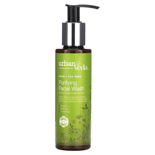 Urban Veda, Purifying Facial Wash, Neem + Tea Tree, 5.1 fl oz (150 ml) - Image 1