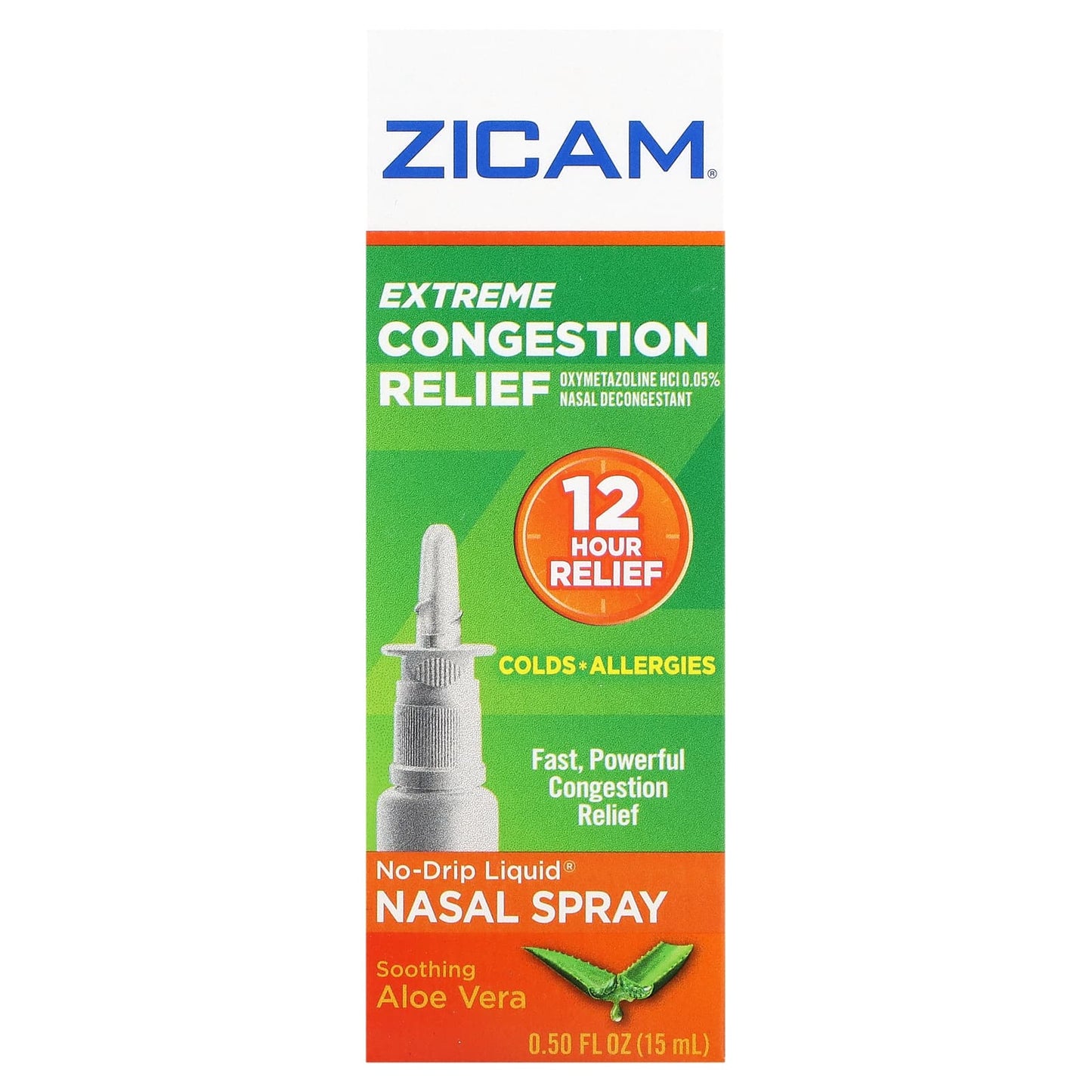 Zicam, Extreme Congestion Relief, No Drip Liquid Nasal Spray, Soothing Aloe Vera, 0.5 fl oz (15 ml) - Image 2