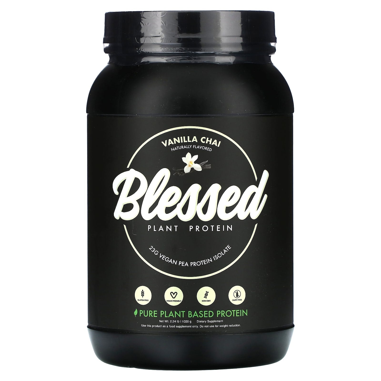 Premium Vanilla Chai Plant-Based Protein by Blessed - 2.24 lbs - Image 1