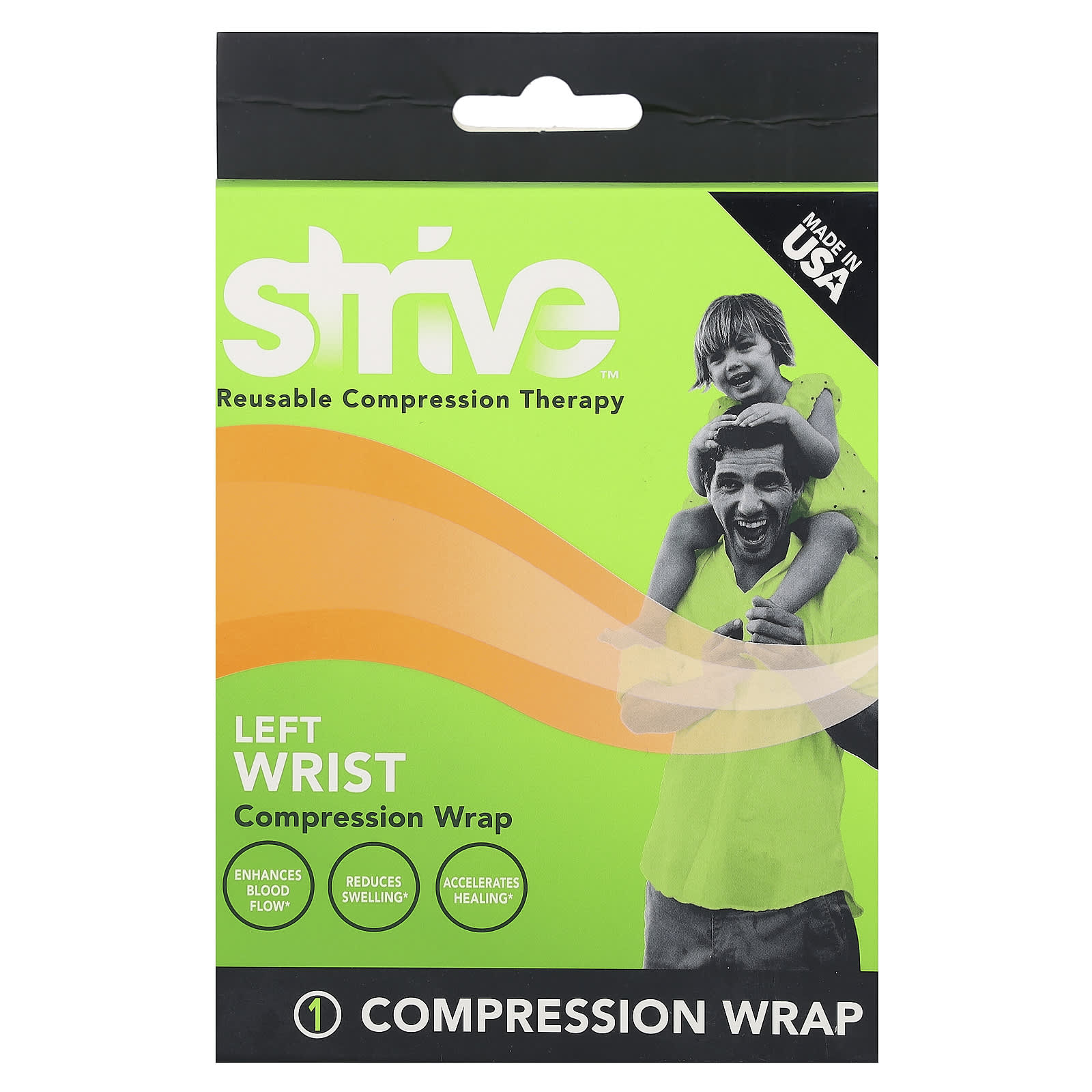 Strive, Left Wrist Compression Wrap, One Size Fits Most, 1 Count - Image 1