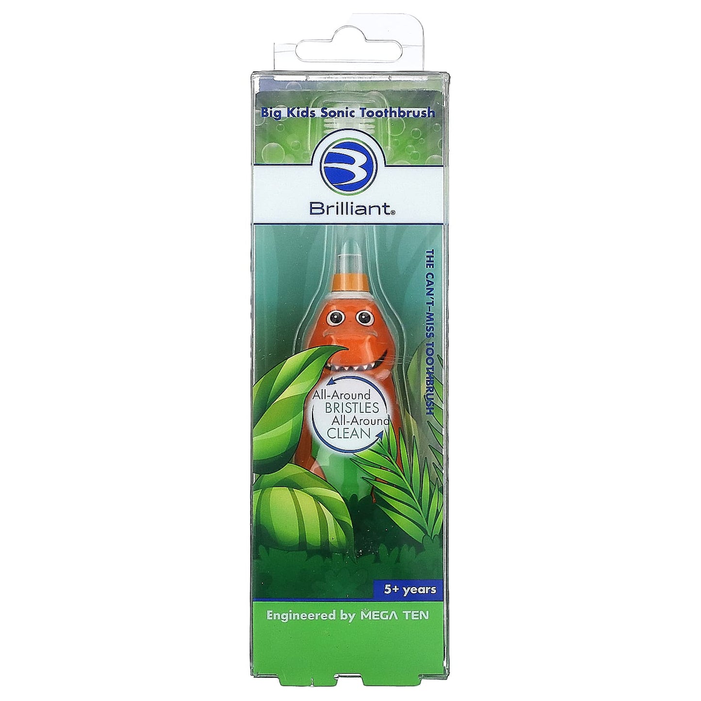 Baby Buddy Brilliant Big Kids Sonic Toothbrush, 5+ Years, Dinosaur Design - Image 1
