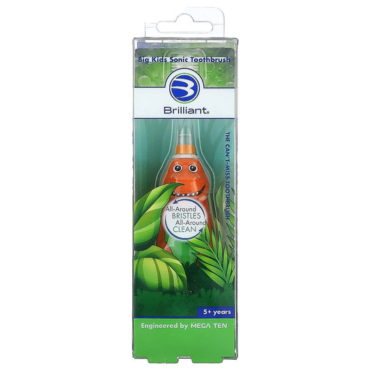 Baby Buddy Brilliant Big Kids Sonic Toothbrush, 5+ Years, Dinosaur Design - Image 1