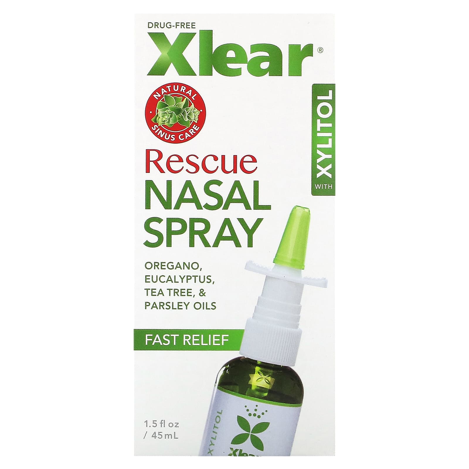 Xlear, Rescue Nasal Spray with Xylitol, Fast Relief, 1.5 fl oz (45 ml) - Image 2