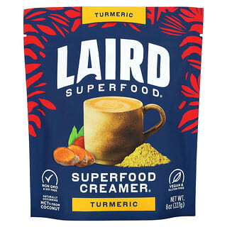 Turmeric Superfood Creamer by Laird Superfood, 8oz, Vegan & Dairy-Free