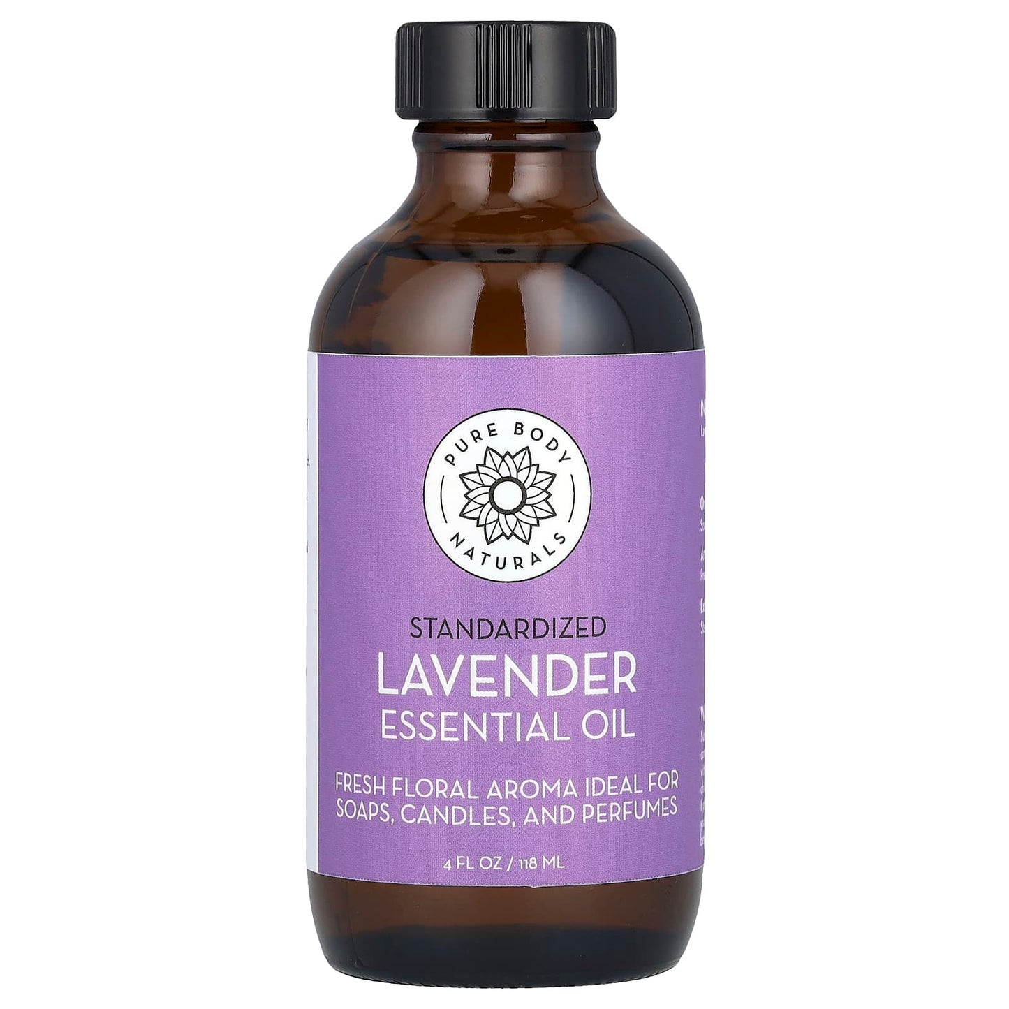 Pure Body Naturals, Essential Oil, Lavender , 4 fl oz (118 ml) - Image 1