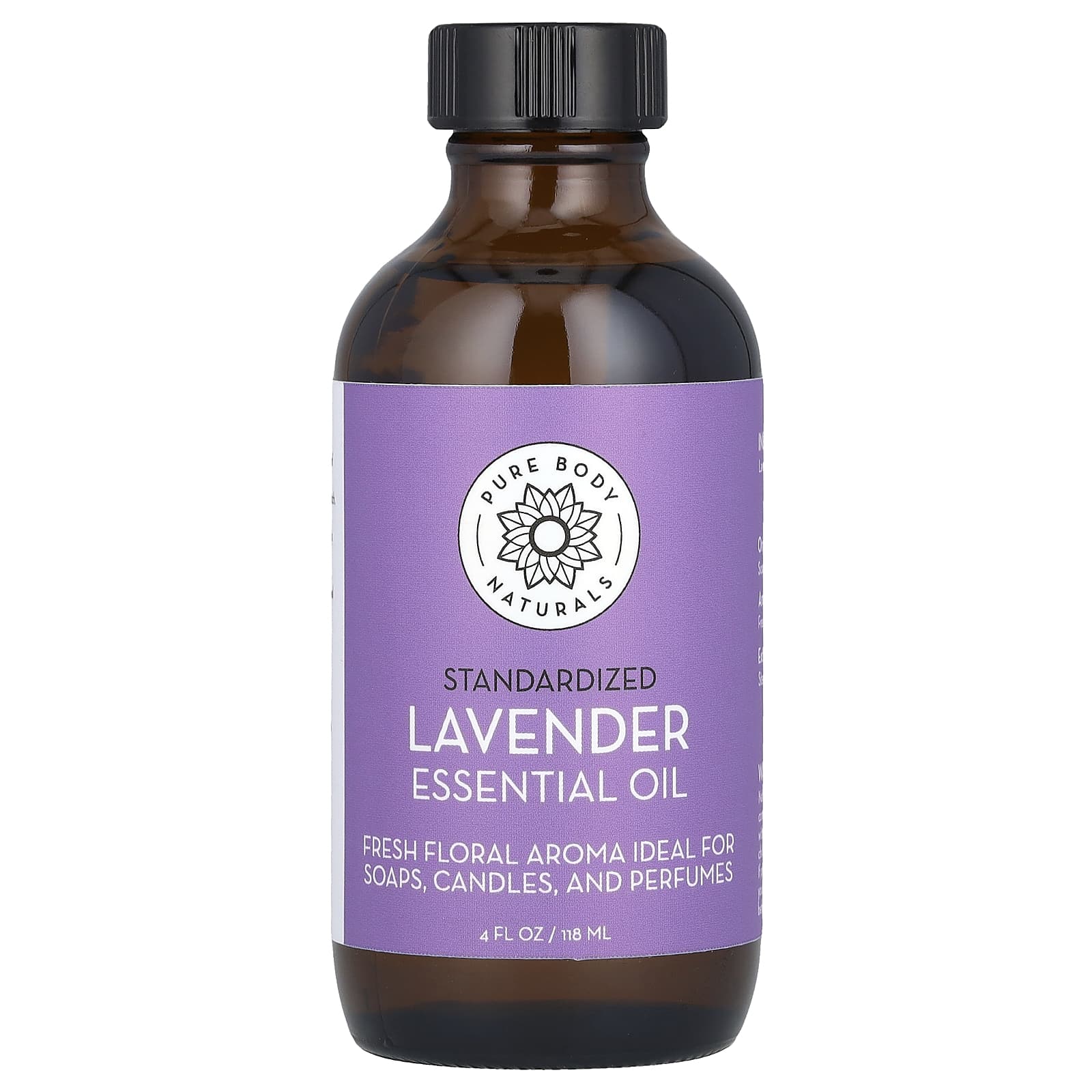 Pure Body Naturals, Essential Oil, Lavender , 4 fl oz (118 ml) - Image 1
