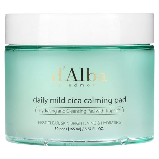 d'Alba Daily Mild Cica Calming Face Pads for Hydrated Skin - Image 1