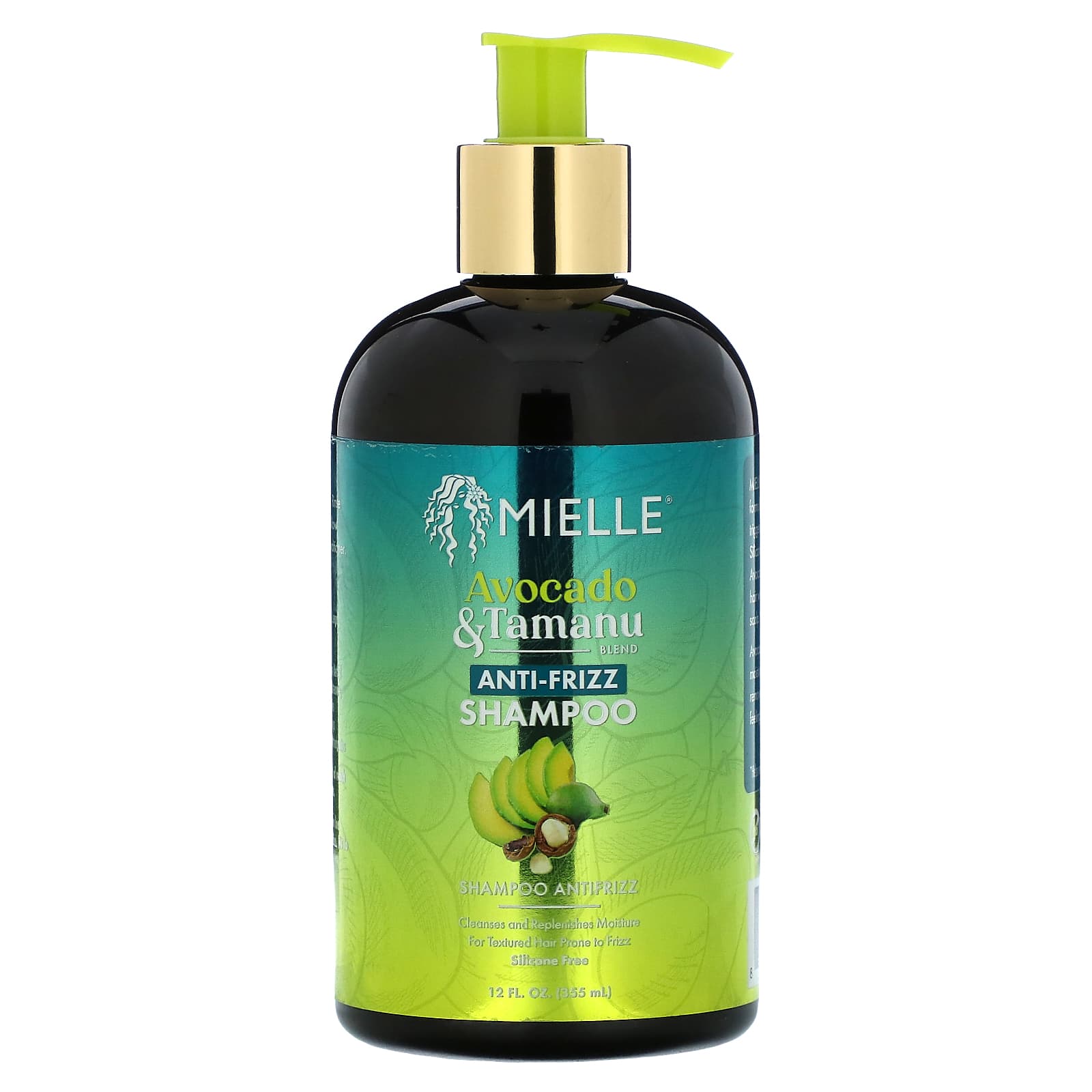 Mielle, Anti-Frizz Shampoo, Avocado & Tamanu, 12 fl oz (355 ml) - Image 1