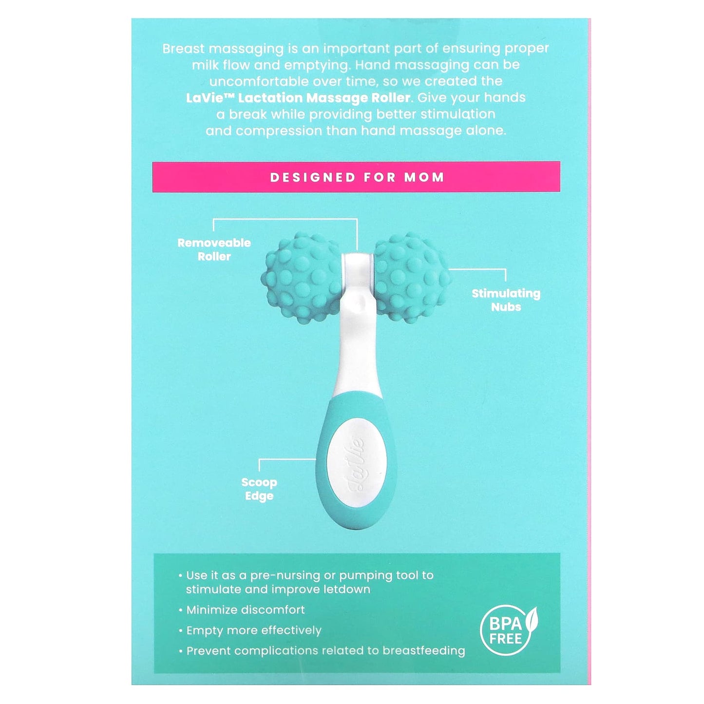 LaVie, Stimulating Lactation Roller, Massage Tool, 1 Count - Image 2