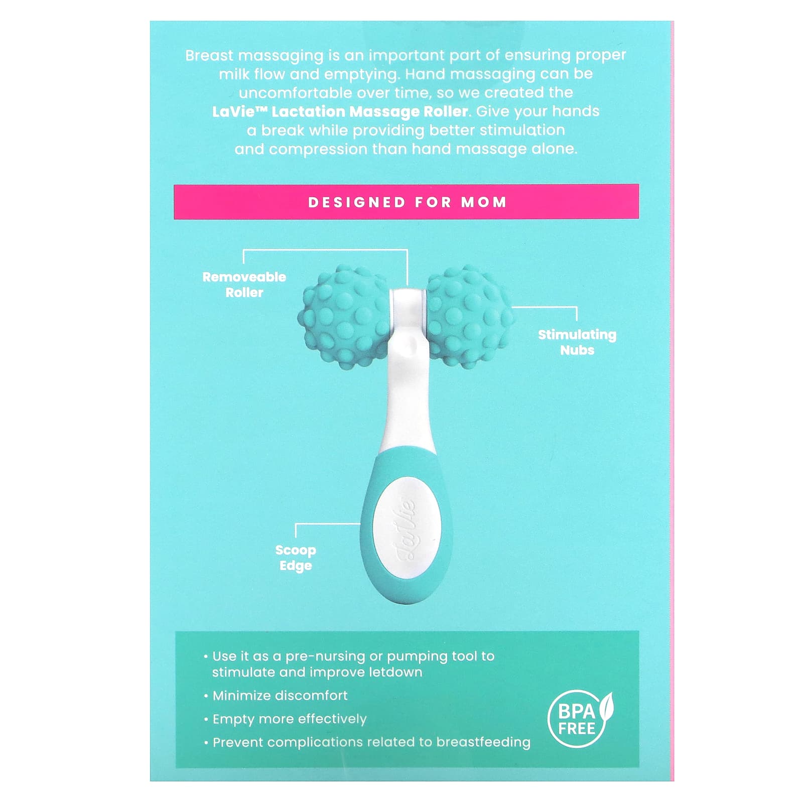 LaVie, Stimulating Lactation Roller, Massage Tool, 1 Count - Image 2