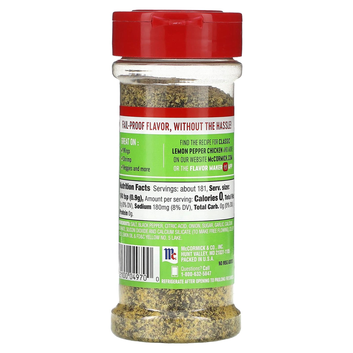 McCormick, Perfect Pinch, Lemon & Pepper Seasoning , 5.75 oz (163 g) - Image 2
