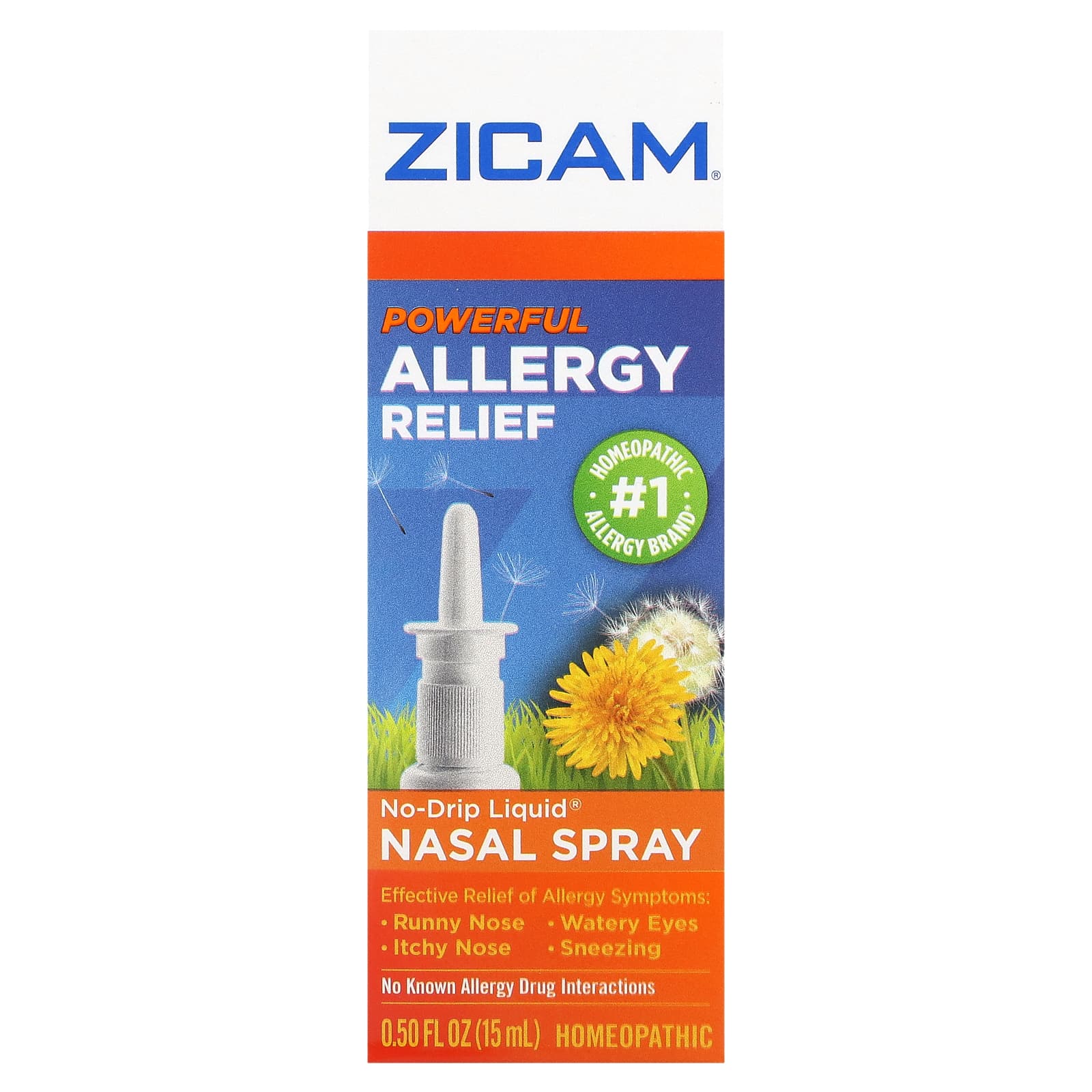 Zicam, Powerful Allergy Relief, No Drip Liquid Nasal Spray, 0.5 fl oz (15 ml) - Image 2