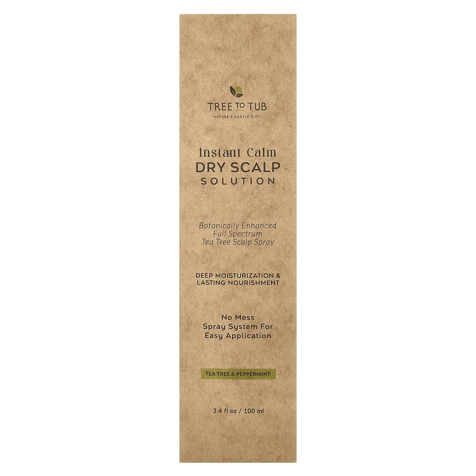 Tree To Tub, Instant Calm Dry Scalp Solution, Tea Tree & Peppermint, 3.4 fl oz (100 ml) - Image 2