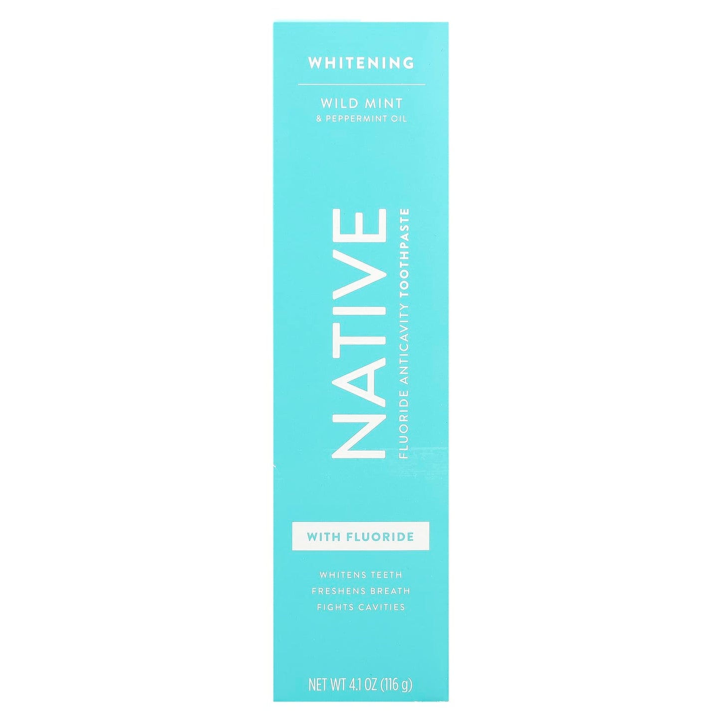 Native, Whitening Toothpaste, With Fluoride, Wild Mint & Peppermint Oil, 4.1 oz (116 g) - Image 2