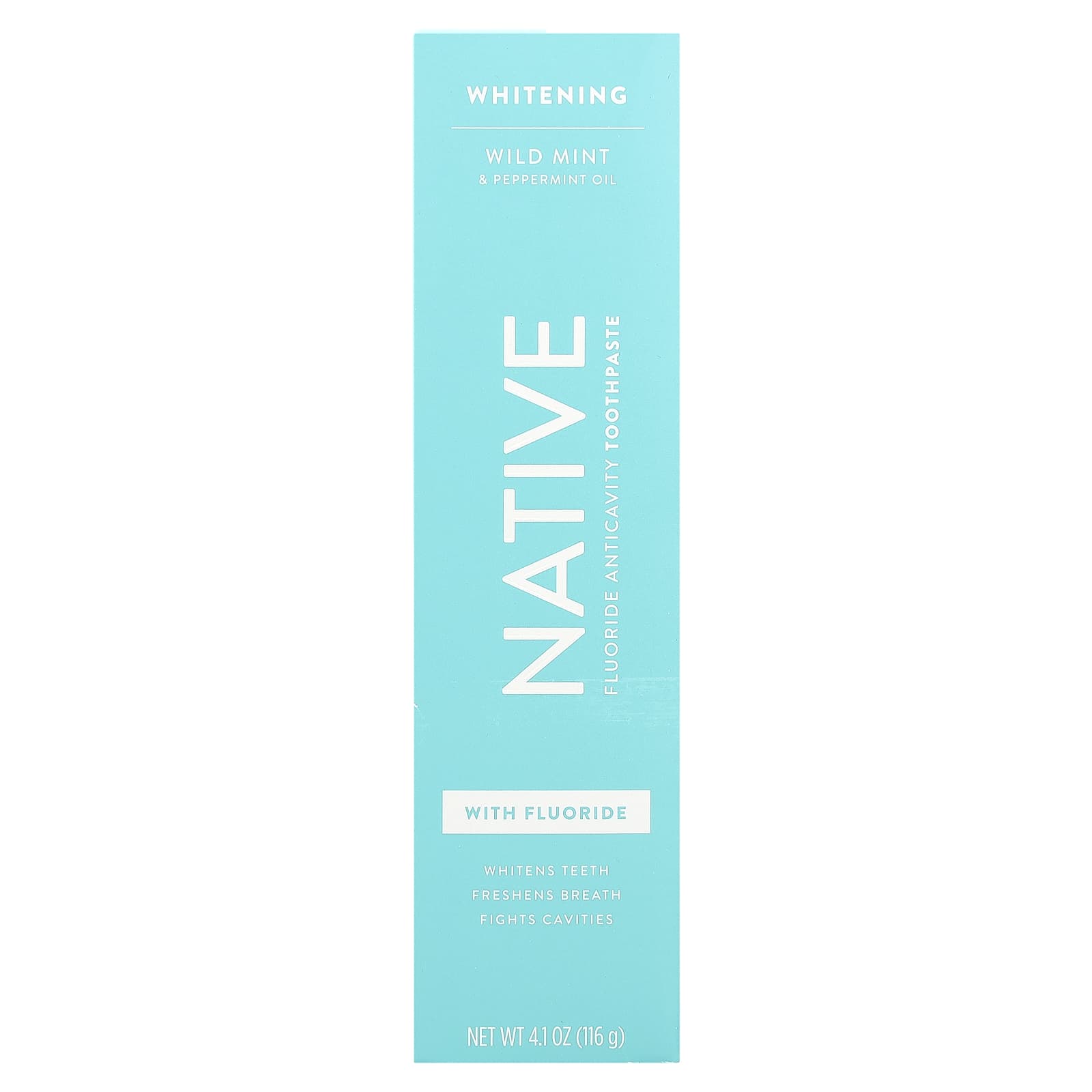 Native, Whitening Toothpaste, With Fluoride, Wild Mint & Peppermint Oil, 4.1 oz (116 g) - Image 2
