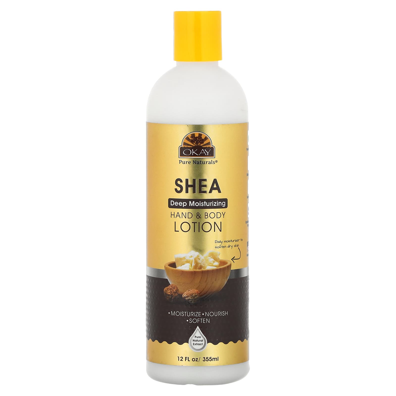 Okay Pure Naturals, Hand & Body Lotion, Shea , 12 fl oz (355 ml) - Image 1