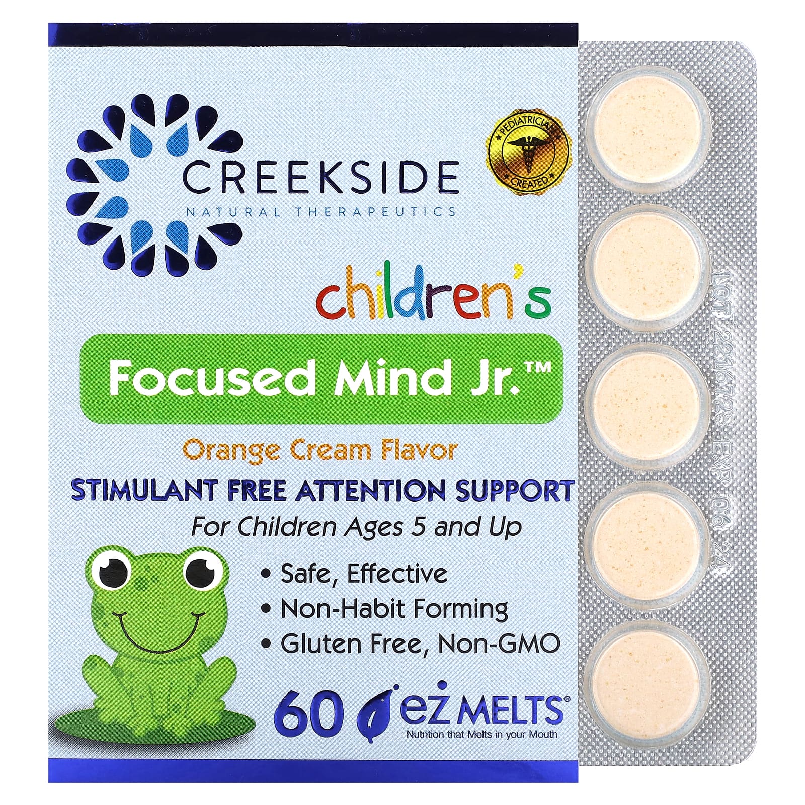 Natural Focus for Kids: Orange Cream Focused Mind Jr by Creekside Naturals - Image 1