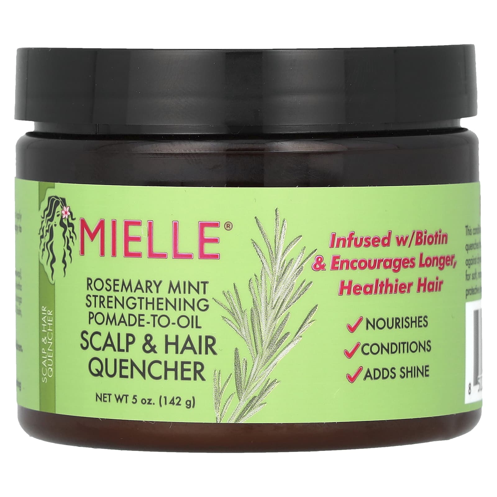 Mielle, Strengthening Pomade-to-Oil, Rosemary Mint, 5 oz (142 g) - Image 1