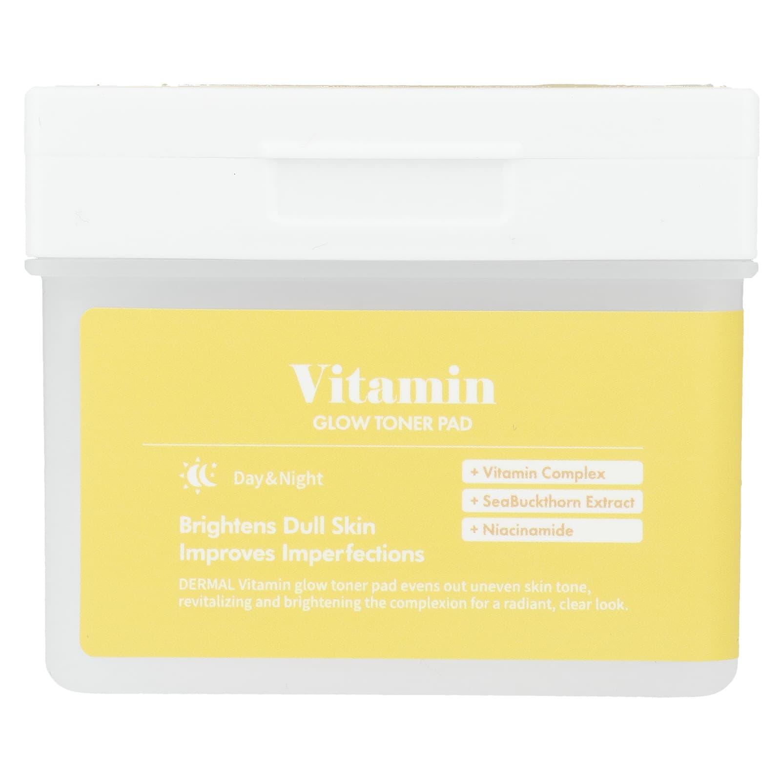 Dermal Vitamin Glow Toner Pads for Brighter, Smoother Skin - 120 Count - Image 1