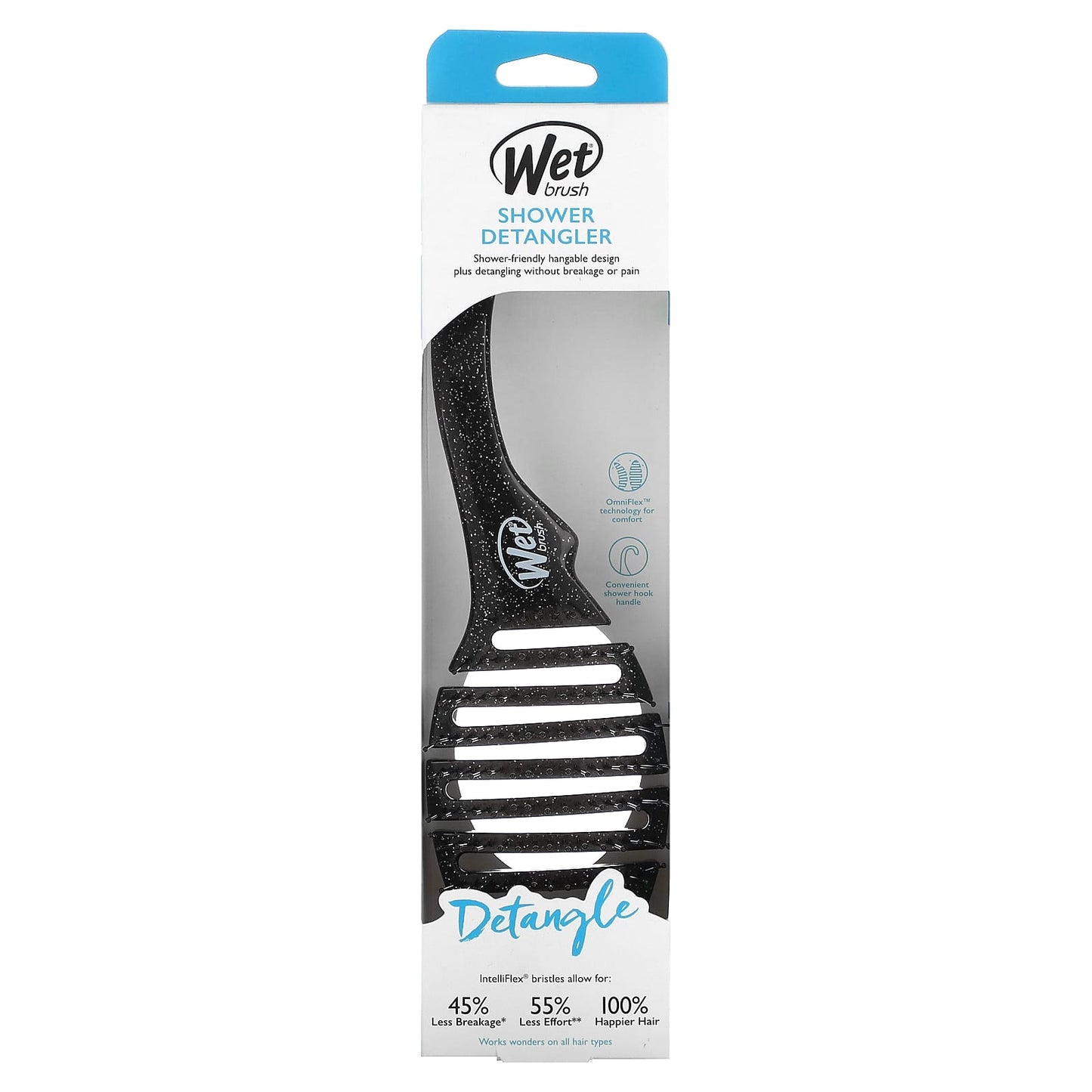 Wet Brush, Shower Detangler Brush, Black, 1 Brush - Image 2