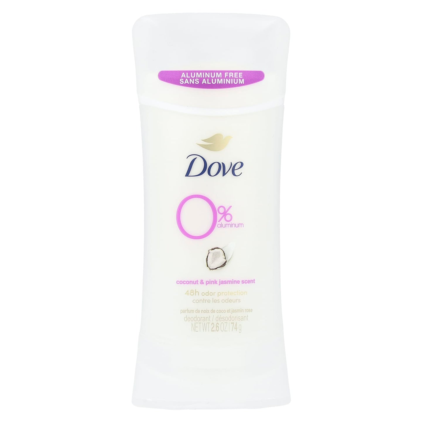 Dove Aluminum-Free Coconut & Pink Jasmine Deodorant, 2.6 oz - Image 1