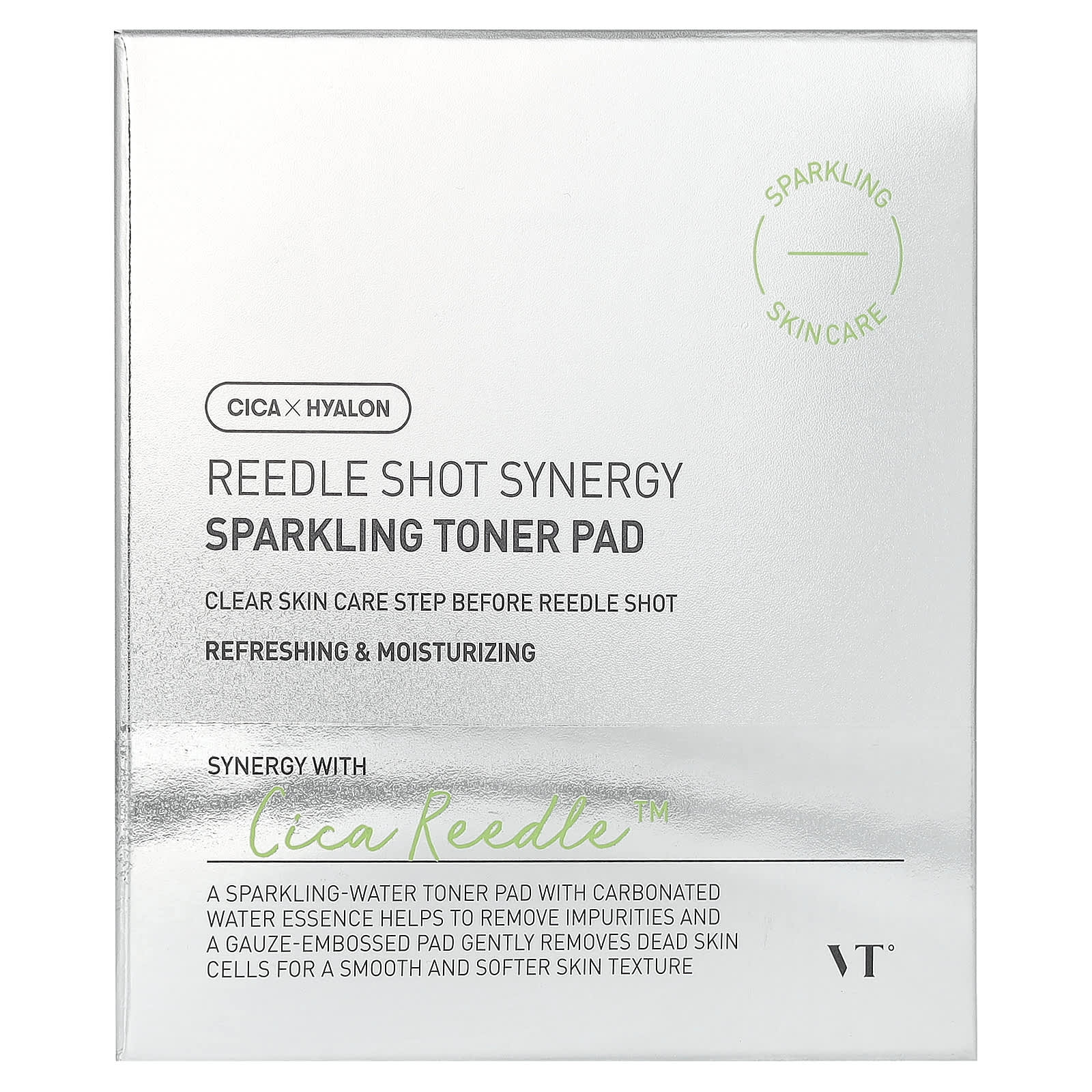 VT Cosmetics, Reedle Shot Synergy, Sparkling Toner Pad, 80 Pads - Image 2