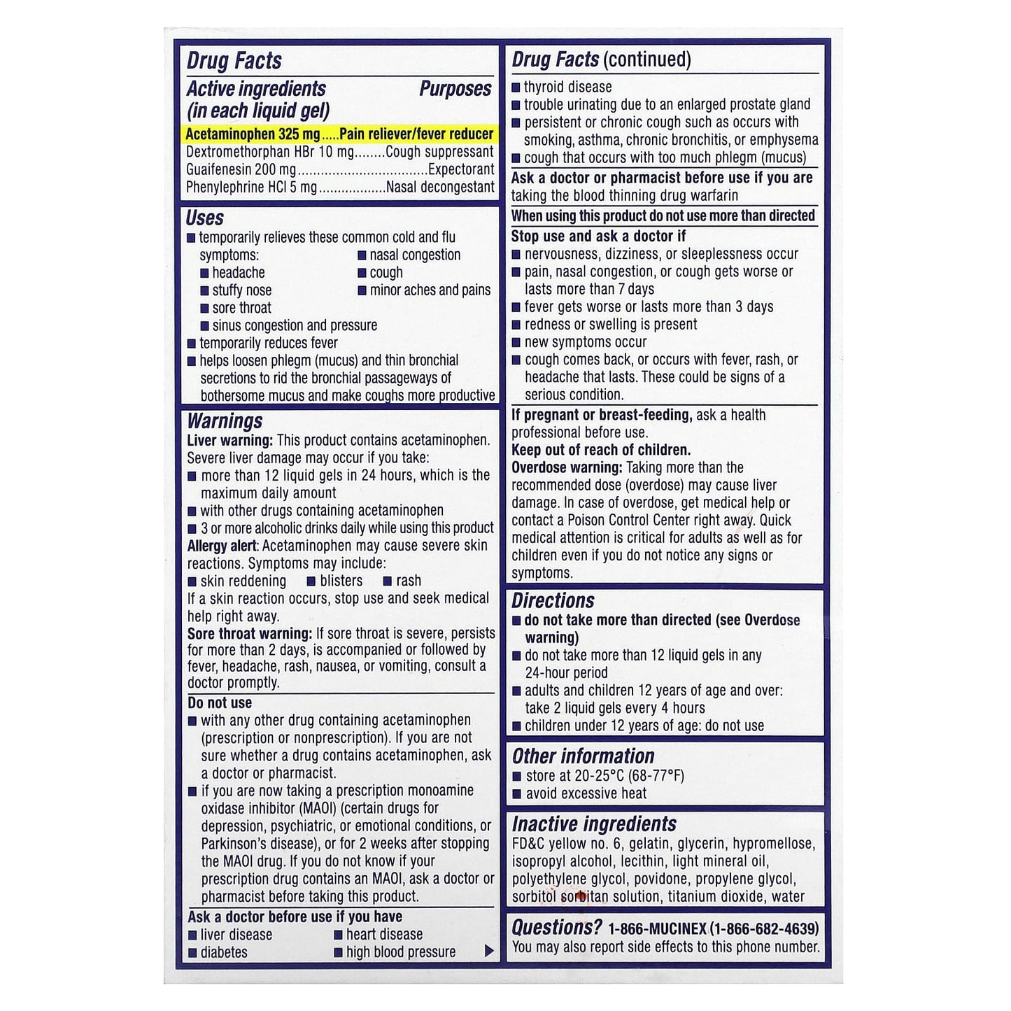 Mucinex, Fast-Max Cold & Flu, Maximum Strength, For Ages 12+, 16 Liquid Gels - Image 2