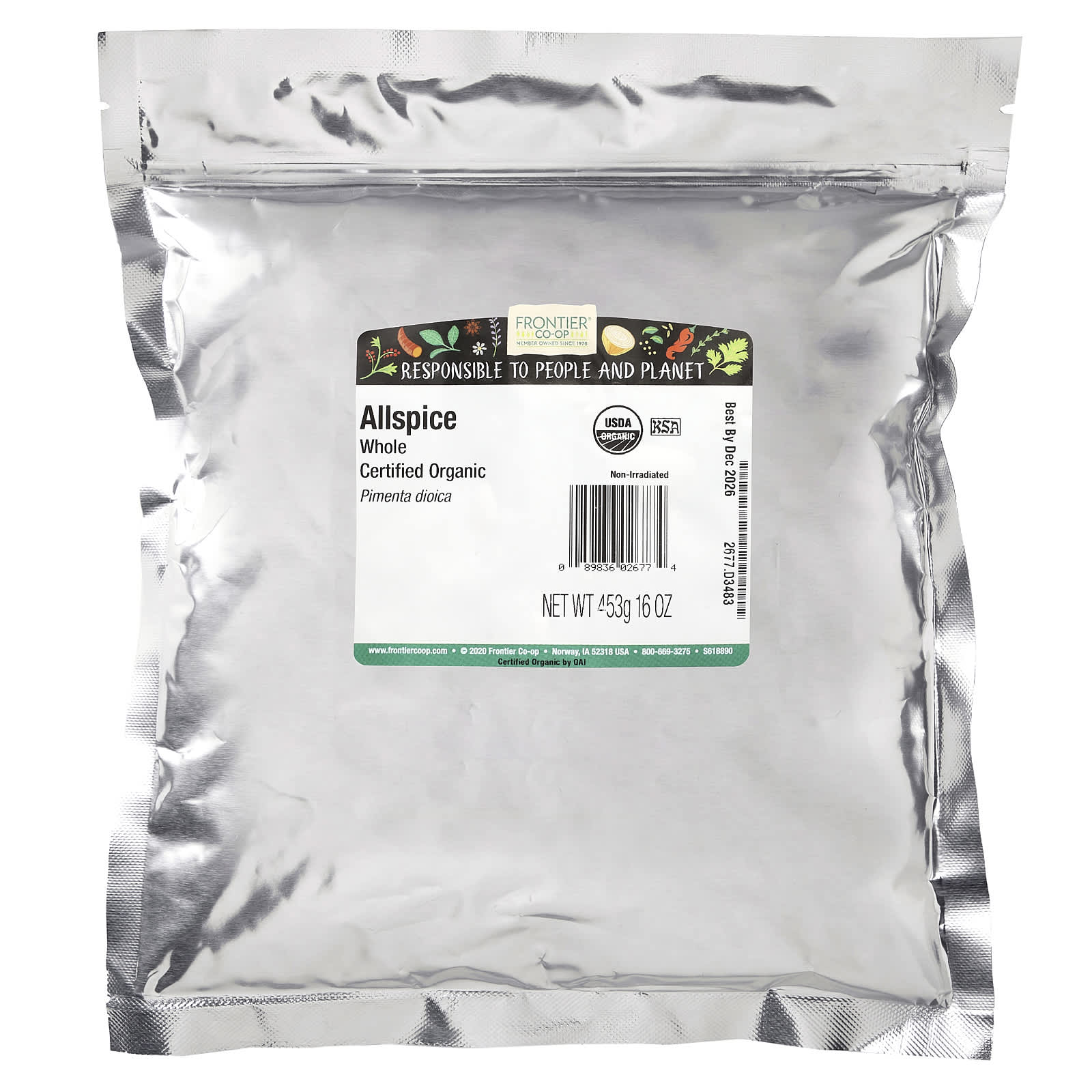 Organic Allspice by Frontier Co-op, 16 oz (453 g) - Image 2