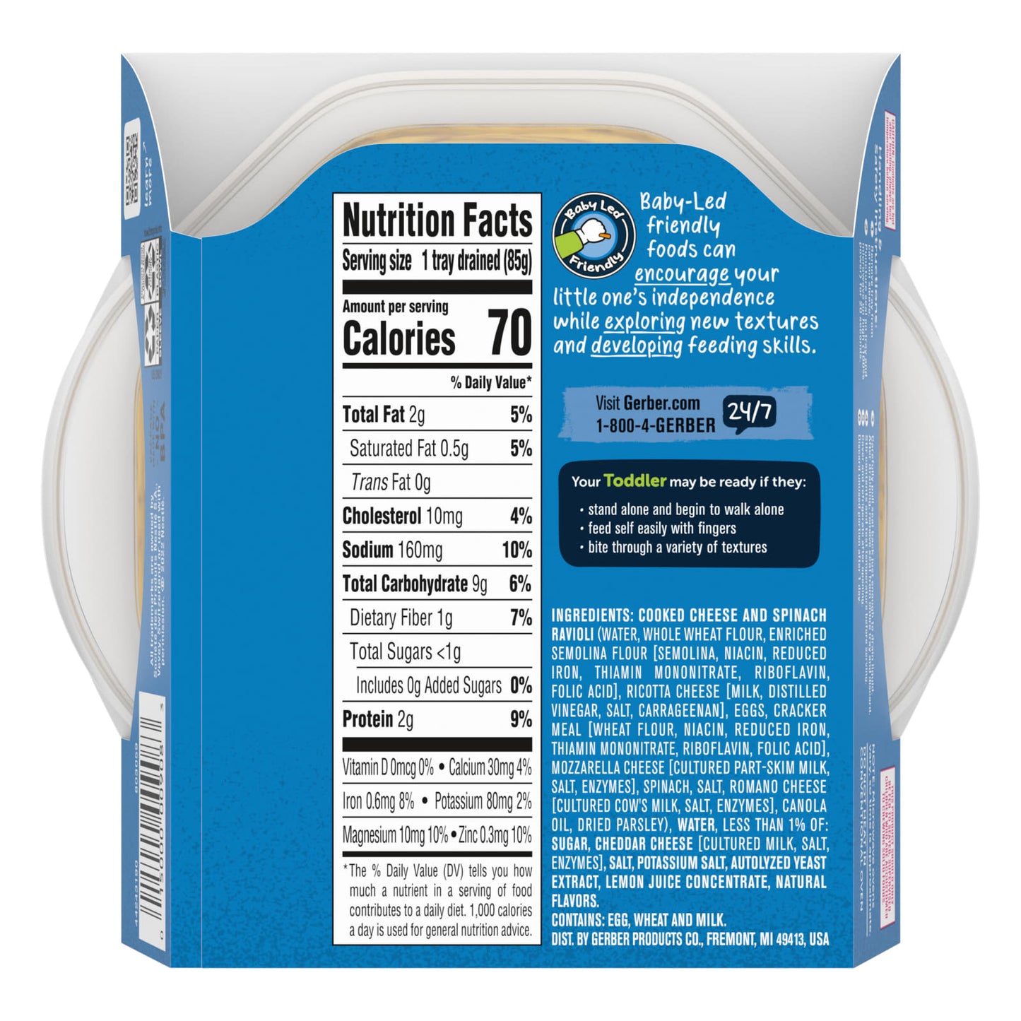 Gerber Cheese & Spinach Ravioli, Toddler Meal for 12+ Months - Image 2