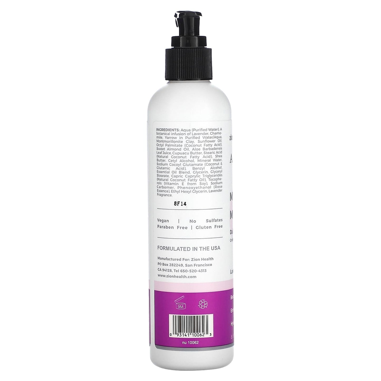 Zion Health, Adama, Mineral Moisture Daily Lotion, Lavender, 8 fl oz (240 ml) - Image 2