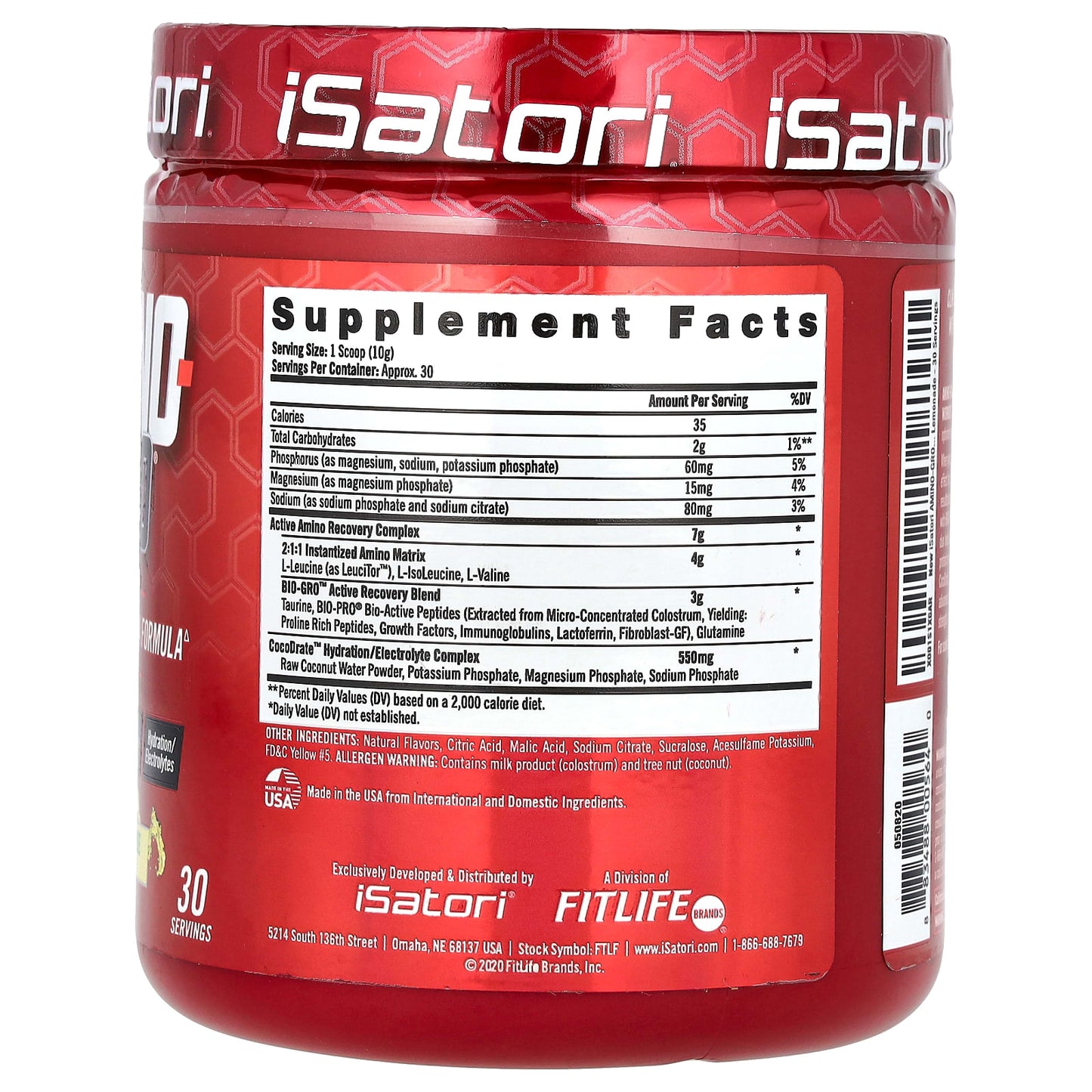 Isatori Amino-Gro: Clinically Dosed BCAA Formula for Workout Performance - Image 2