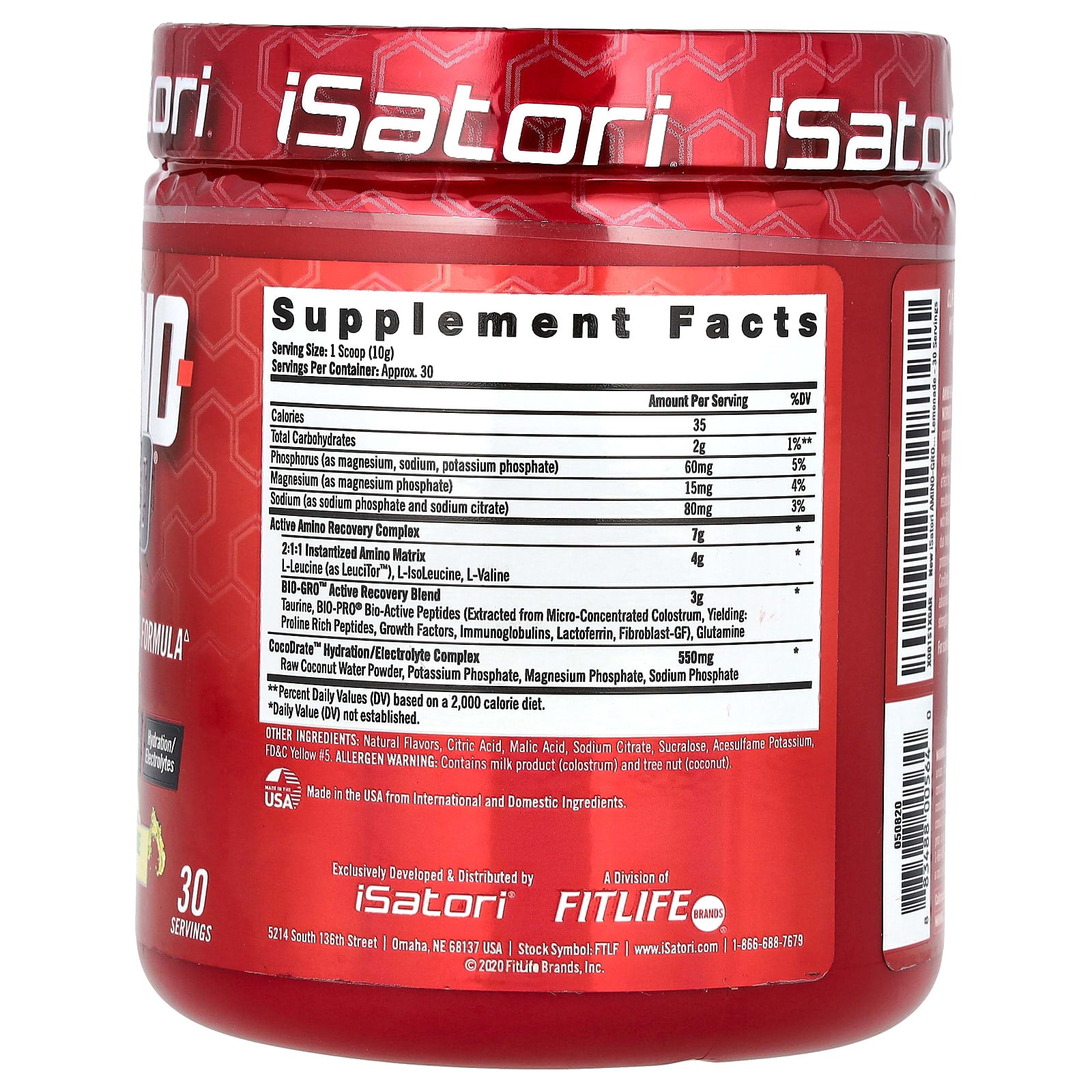 Isatori Amino-Gro: Clinically Dosed BCAA Formula for Workout Performance - Image 2
