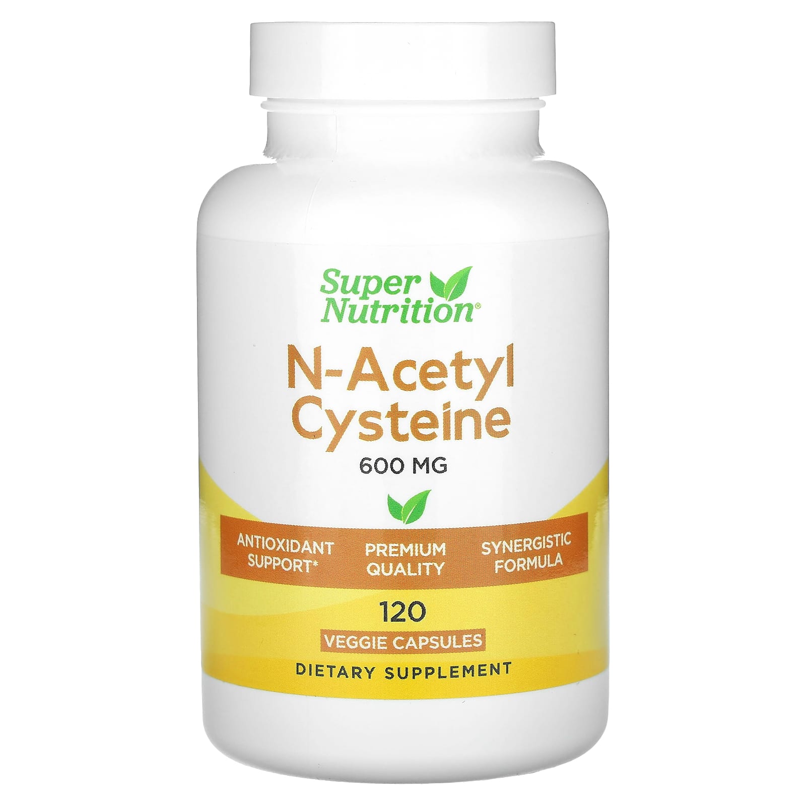 <span>Super Nutrition</span> N-Acetyl Cysteine Antioxidant Support - 120 Veggie Capsules - Image 1