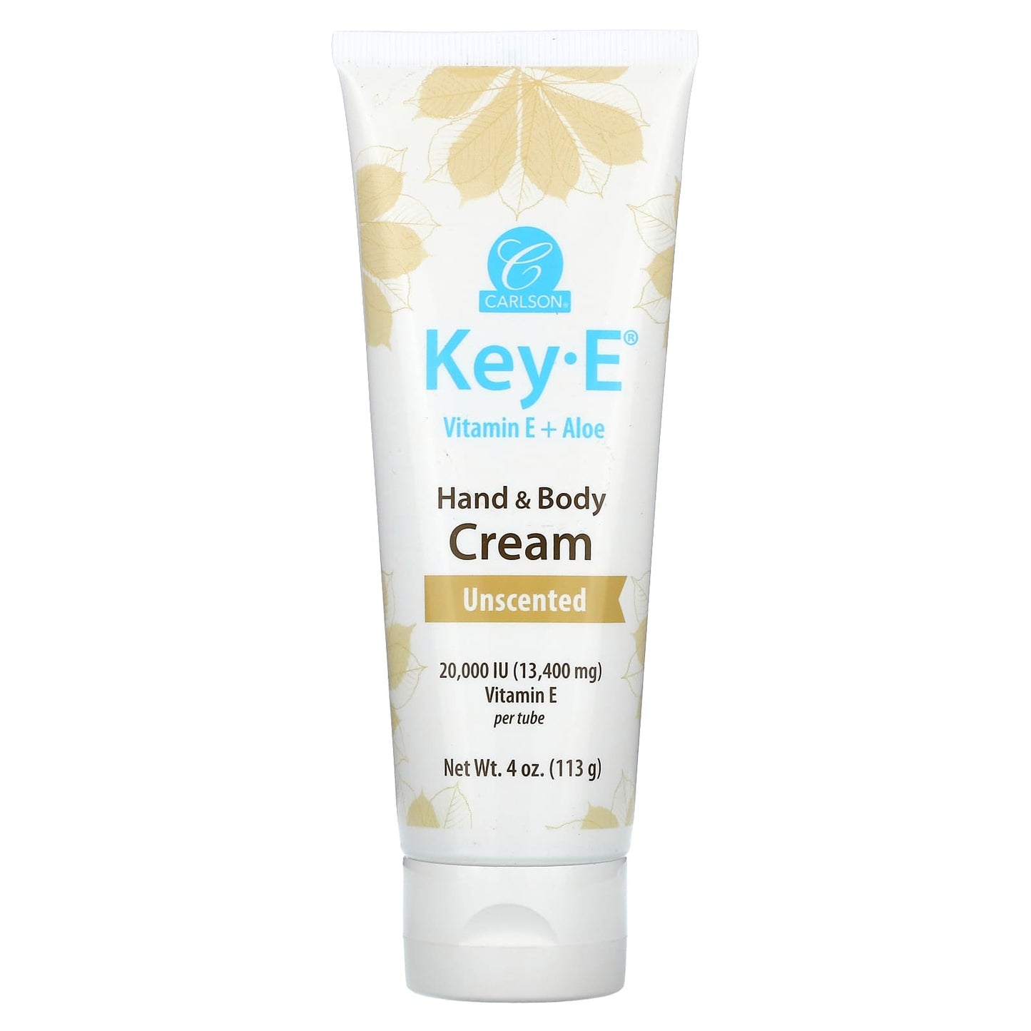 Carlson Key E Vitamin E + Aloe Hand & Body Cream, Unscented, 4 oz - Image 1