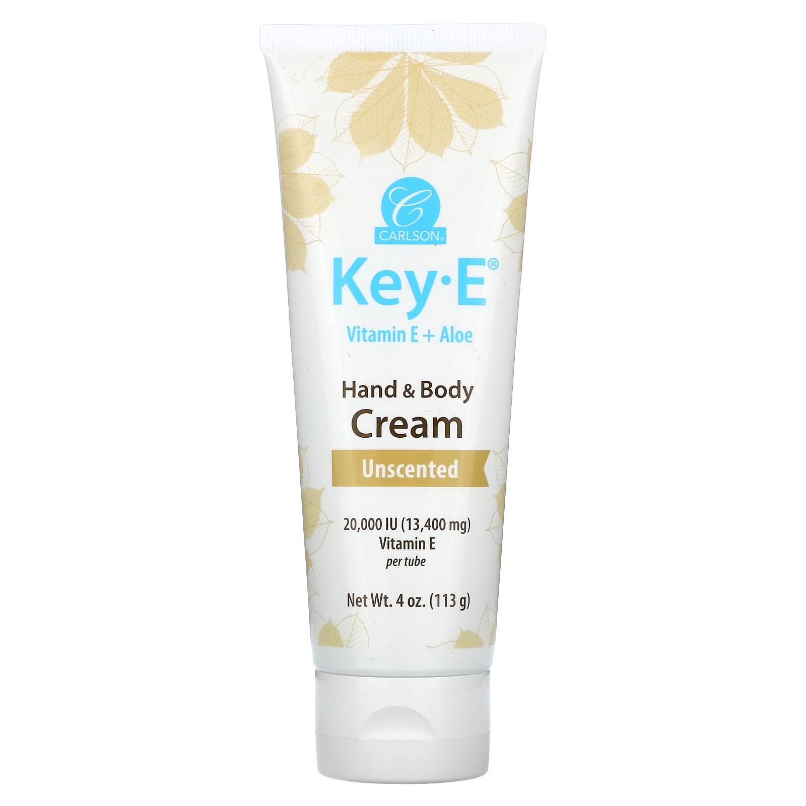 Carlson Key E Vitamin E + Aloe Hand & Body Cream, Unscented, 4 oz - Image 1