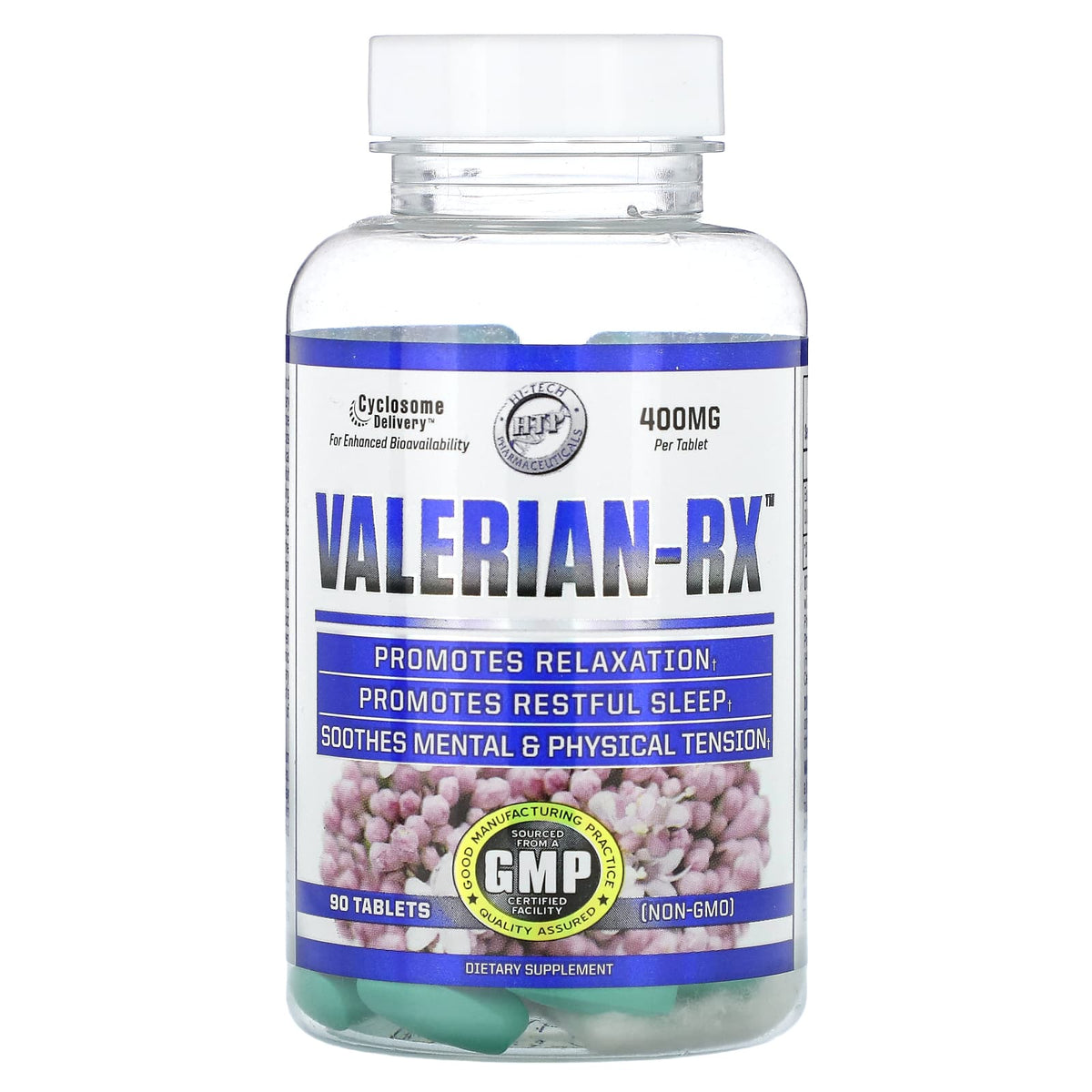 Valerian-RX for Restful Sleep and Relaxation, 400mg, 90 Tablets - Image 1