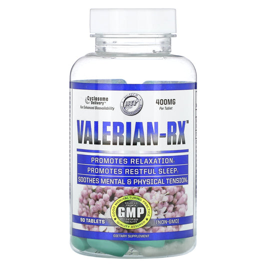Valerian-RX for Restful Sleep and Relaxation, 400mg, 90 Tablets - Image 1