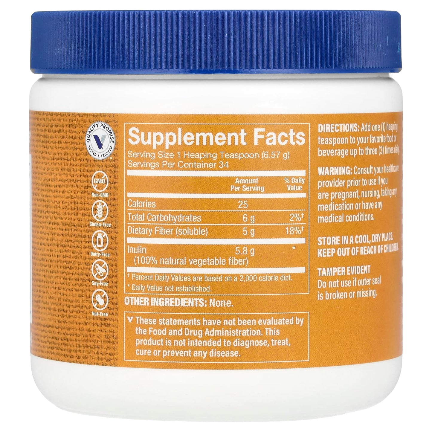 The Vitamin Shoppe, Miracle Fiber, Unflavored, 7.9 oz (223.5 g) - Image 2