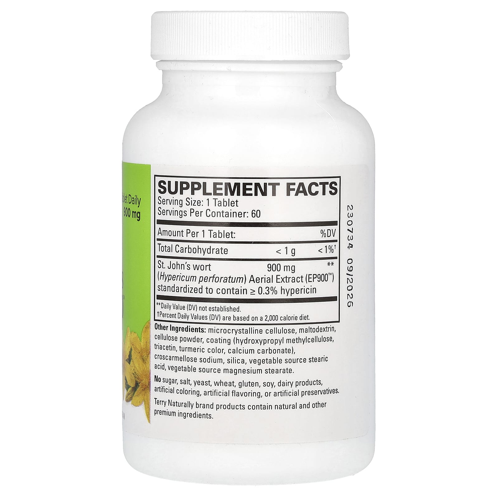 Terry Naturally, St. John's Wort 900, 900 mg, 60 Tablets - Image 2