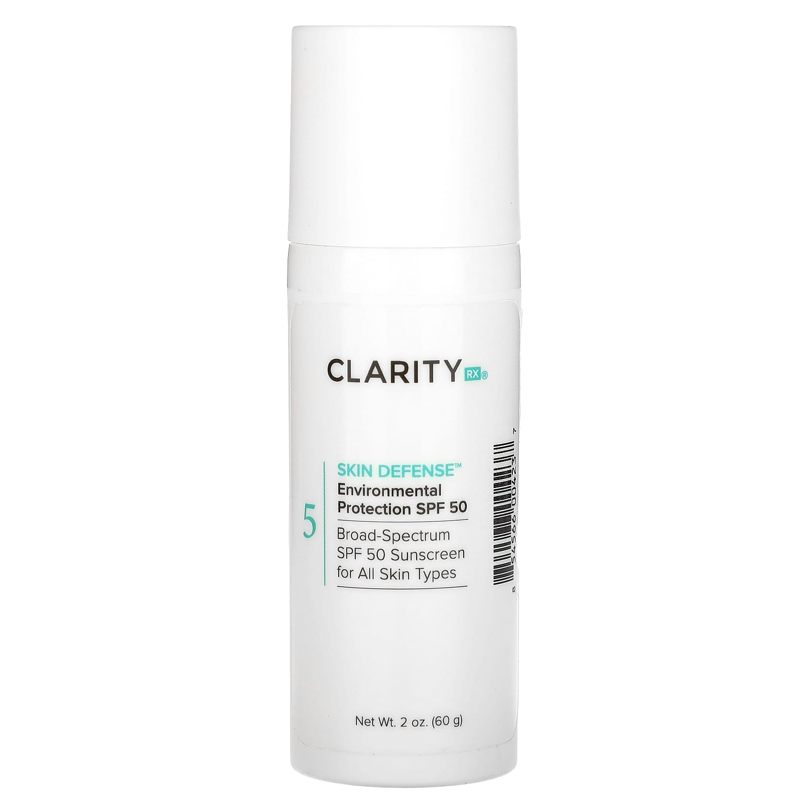 ClarityRx Environmental Protection Sunscreen SPF 50, 2 oz - Natural Moisturizer - Image 1